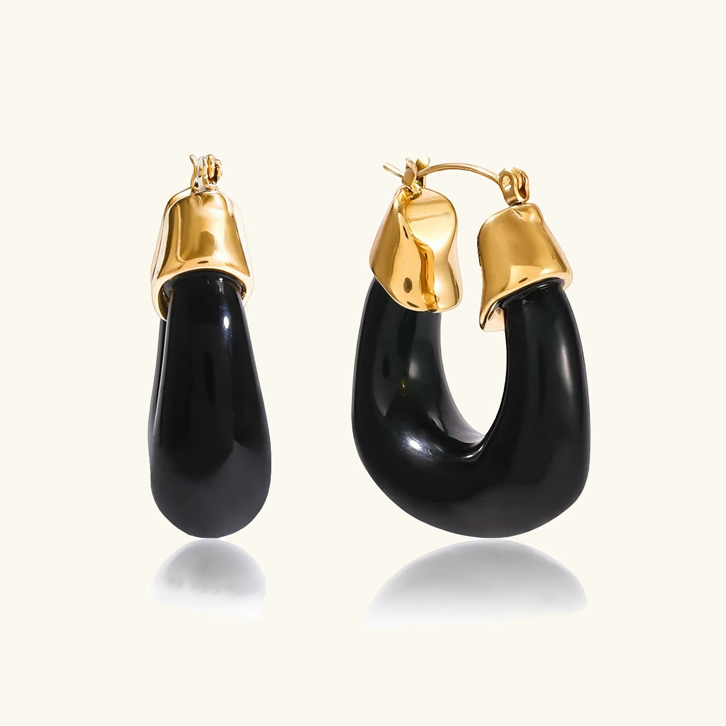 [Royal Vicky]Leighton Chunky Enamel Hoops