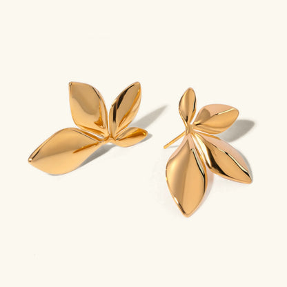 [Royal Vicky]Velle Gold Petal Earrings