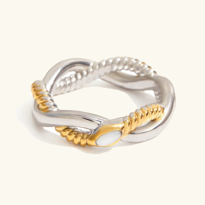 [Royal Vicky]Nerisse Two-Tone Twist Ring