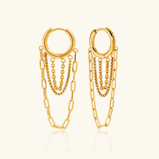 [Royal Vicky]Alaina Link Chain Hoops