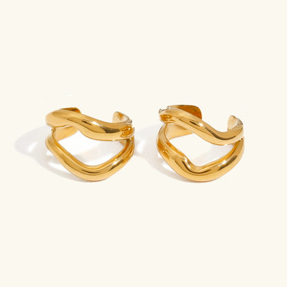 [Royal Vicky]Rosiel Gold Ear Cuff Earrings