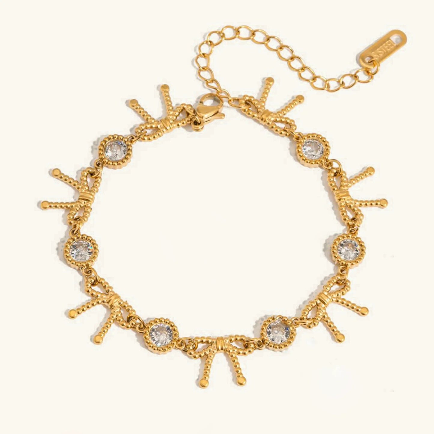 [Royal Vicky]Honora Ribbon Knot Diamond Bracelet