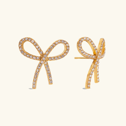 [Royal Vicky]Dannah Diamond Bow Tie Earrings