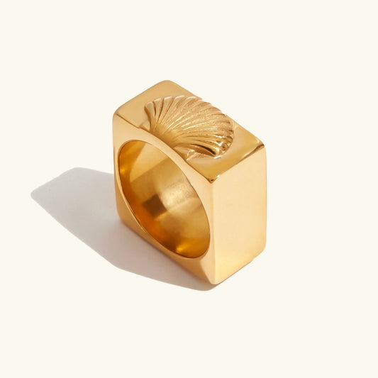 [Royal Vicky]Carlotta Geometric Shell Ring