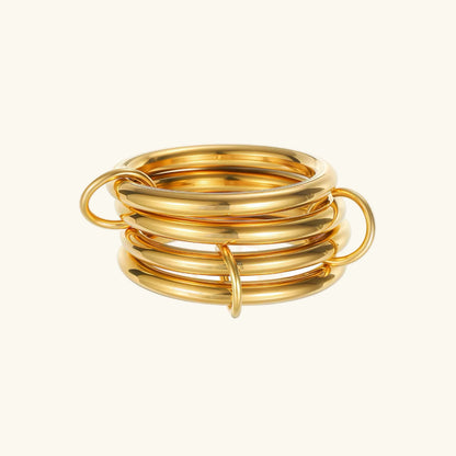 [Royal Vicky]Alexandria Two-Tone Stacked Ring