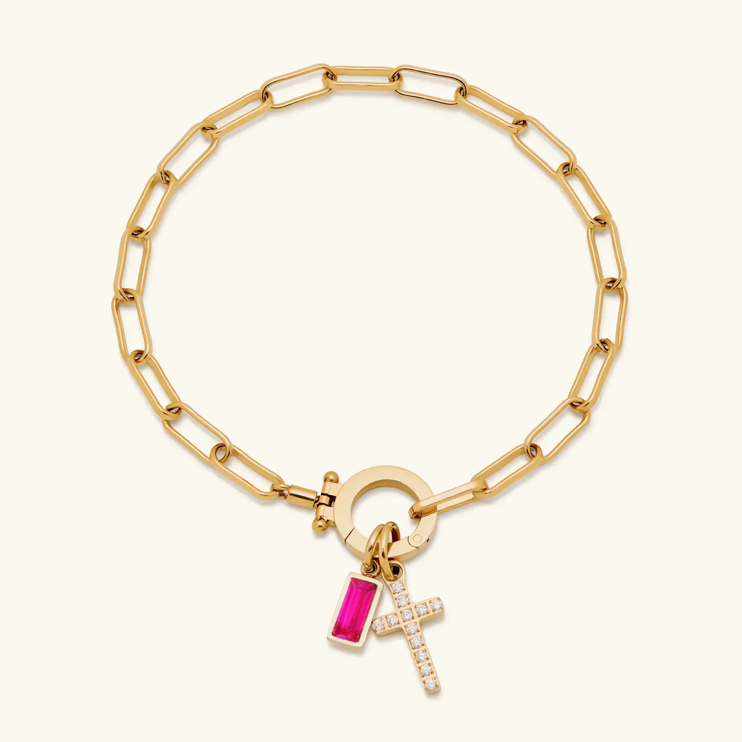 [Royal Vicky]Annabella Birthstone Cross Bracelet