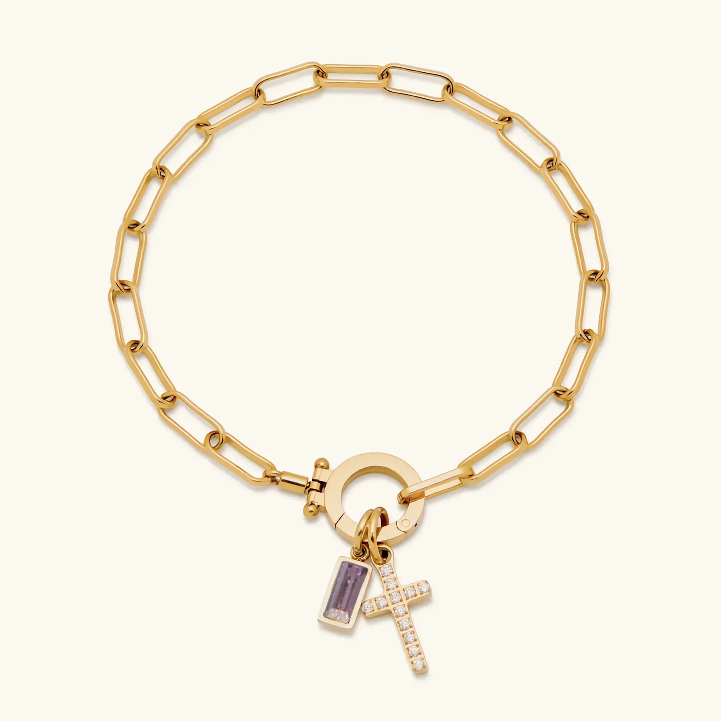 [Royal Vicky]Annabella Birthstone Cross Bracelet