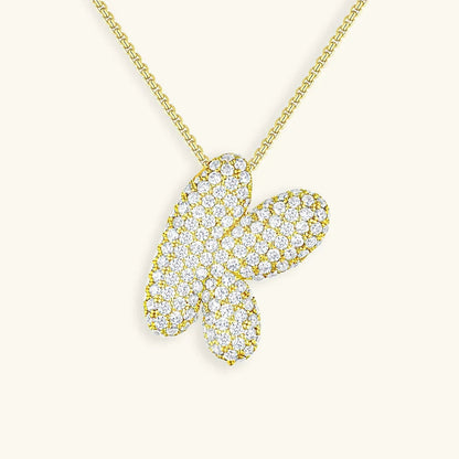 [Royal Vicky]Bubble Initial Diamond Necklace