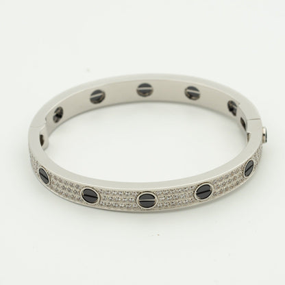 [Vicky] LIEBESARMBAND 6,1 MM DIAMANTBESAMT KERAMIK 
