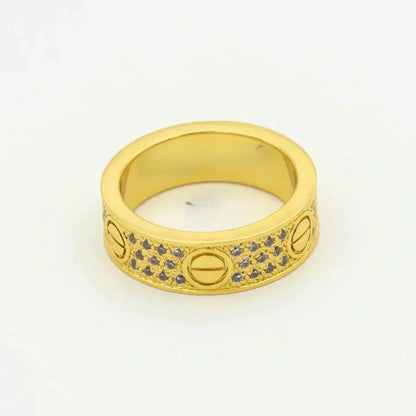 [Vicky]Liebesring 5,5 mm Diamanten gepflastert