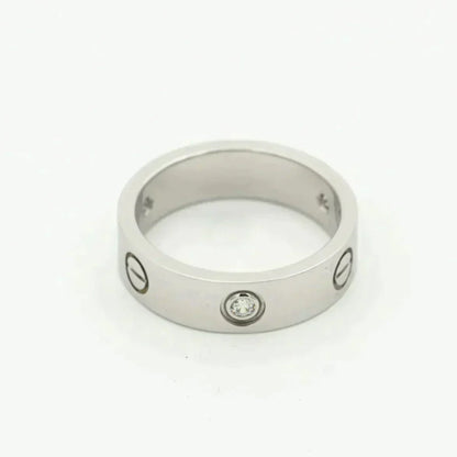 [Vicky]Liebesring 5,5 mm 3 Diamanten Silber