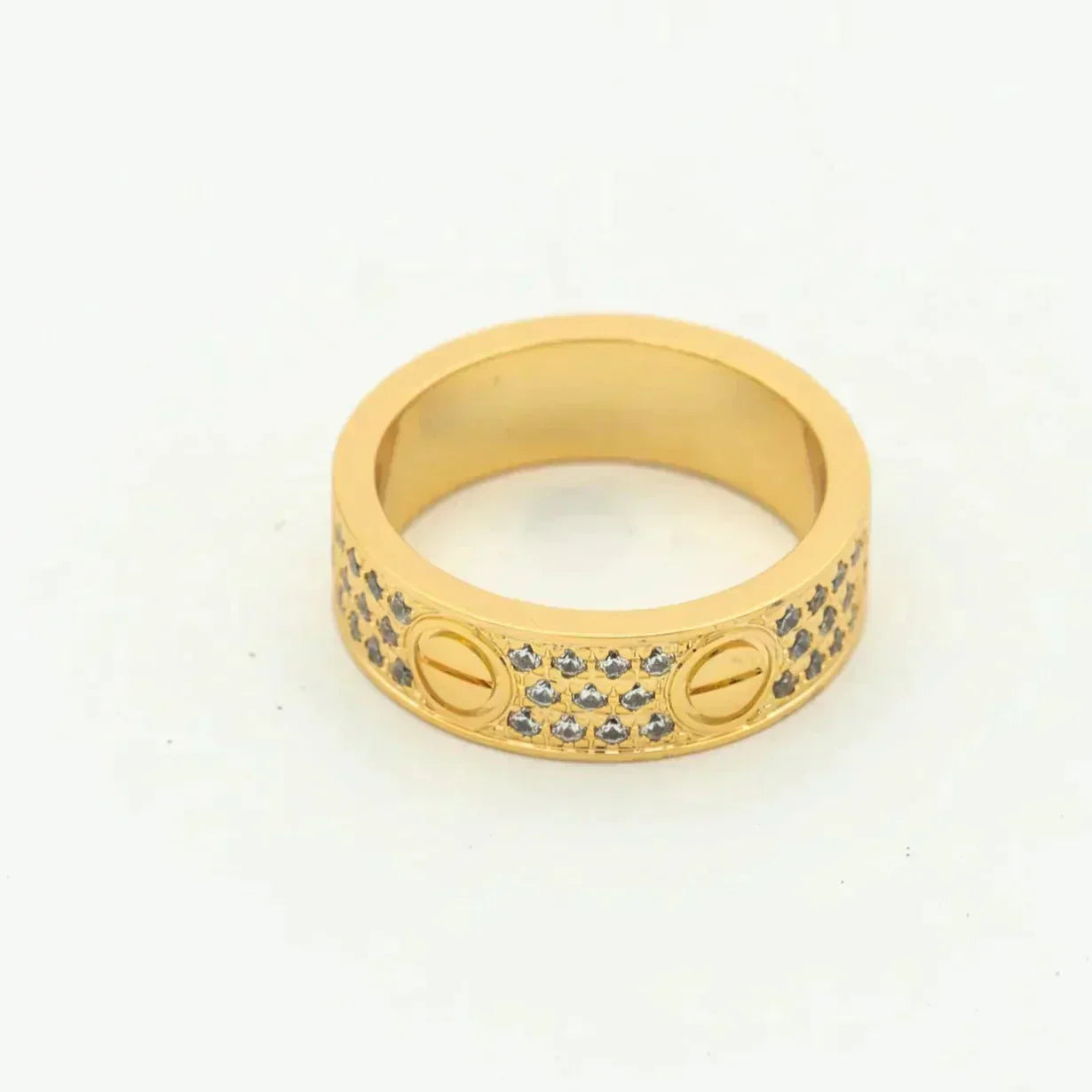 [Vicky]Liebesring 5,5 mm Diamanten gepflastert