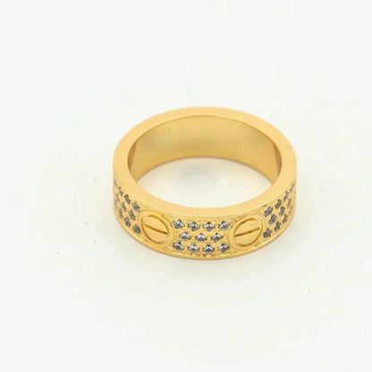 [Vicky]Liebesring 5,5 mm Diamanten gepflastert