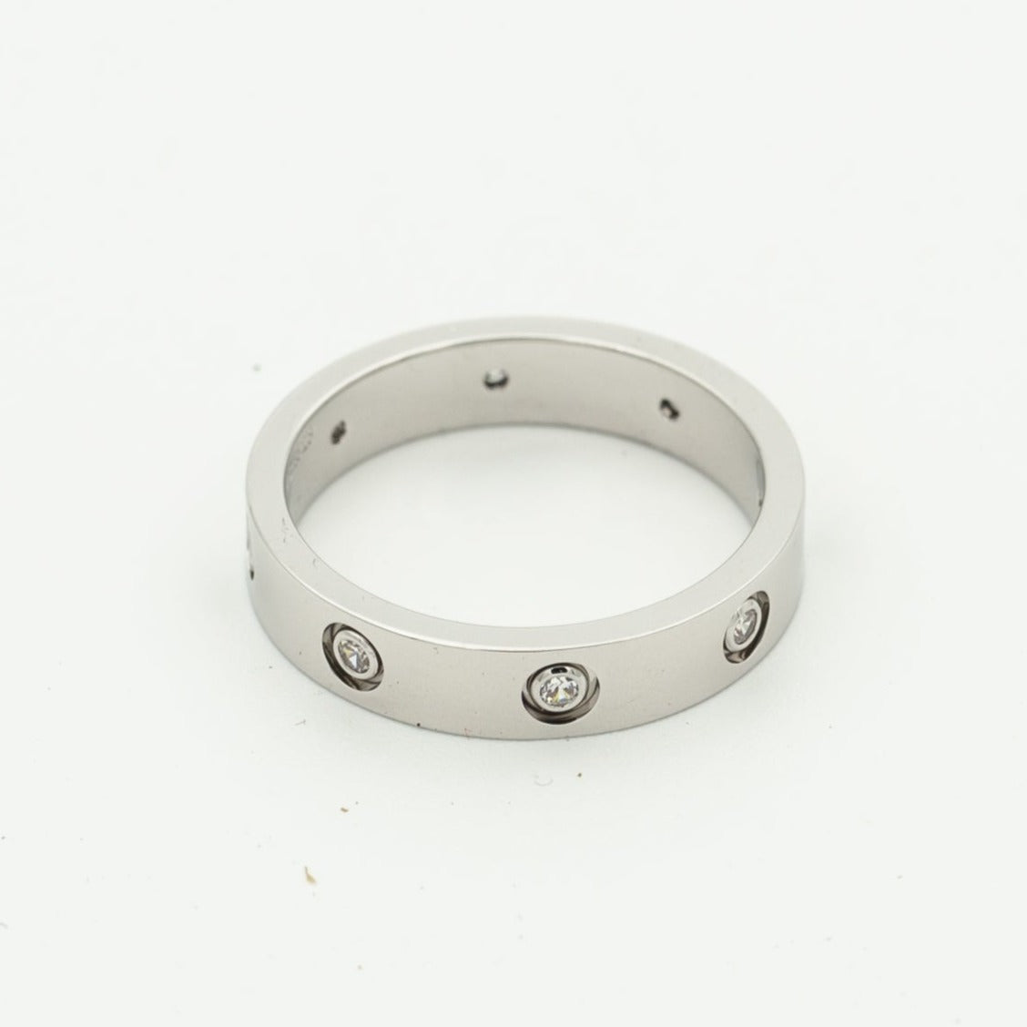 [Vicky]Liebesring 3,6 mm 8 Diamanten