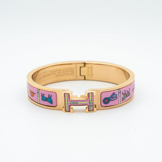 [Vicky]H PINK GOLD BRACELET PINK CERAMIC