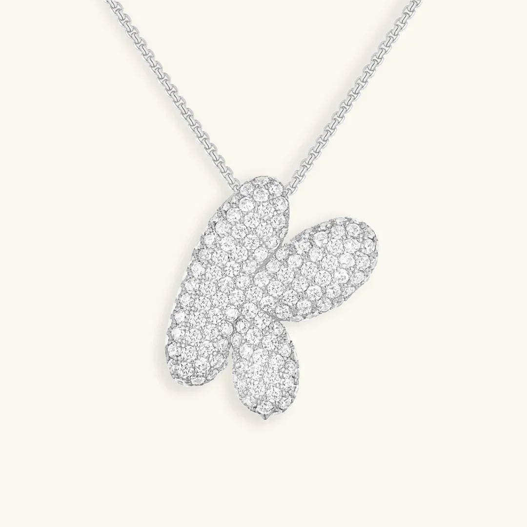 [Royal Vicky]Bubble Initial Diamond Necklace
