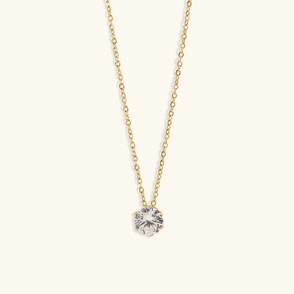 [Royal Vicky]Kyla Solitaire Gold Necklace