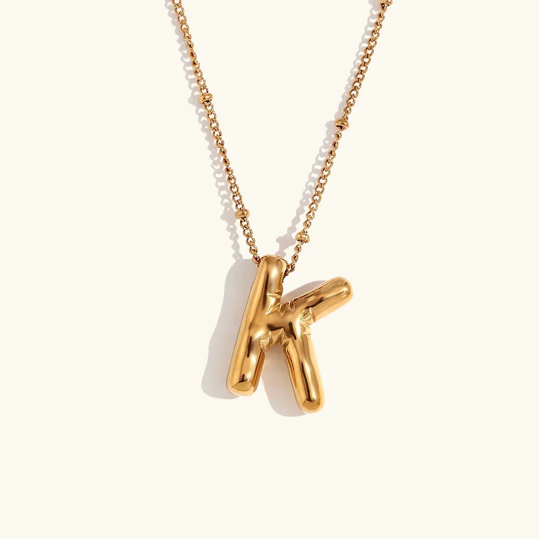 [Royal Vicky]Balloon Gold Initial Necklace