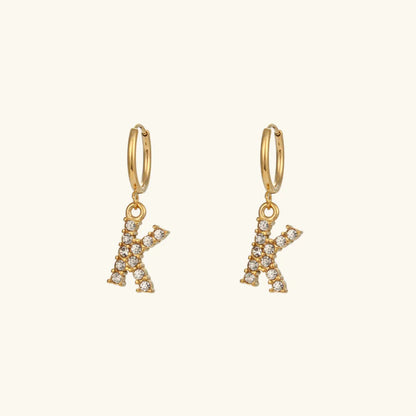 [Royal Vicky]Wilhemina Initial Letter Earrings