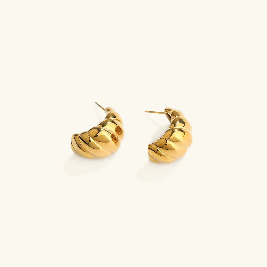 [Royal Vicky]Lucina Gold Huggie Earrings