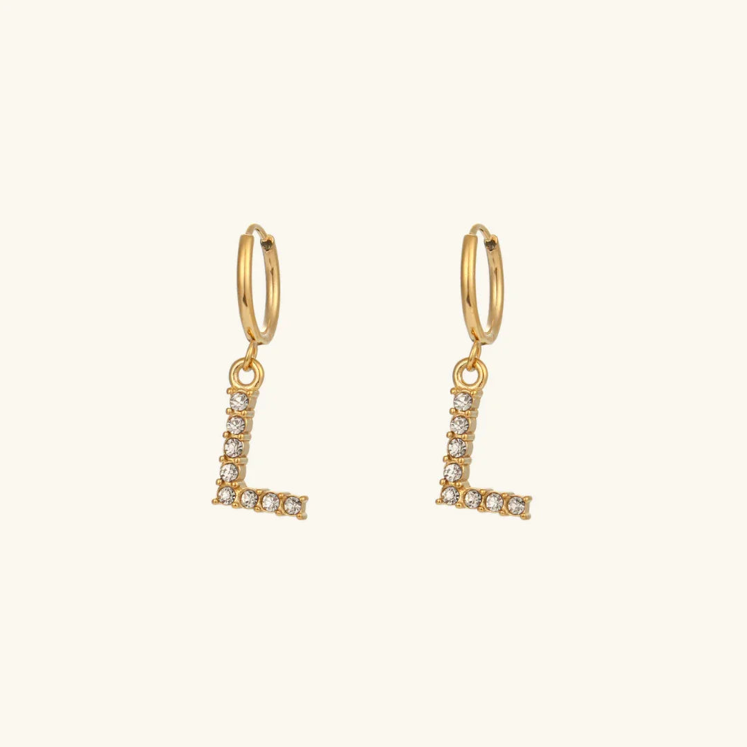[Royal Vicky]Wilhemina Initial Letter Earrings