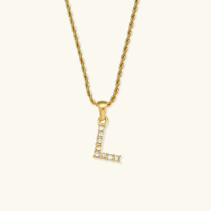 [Royal Vicky]Maeve Letter Initial Diamond Necklace
