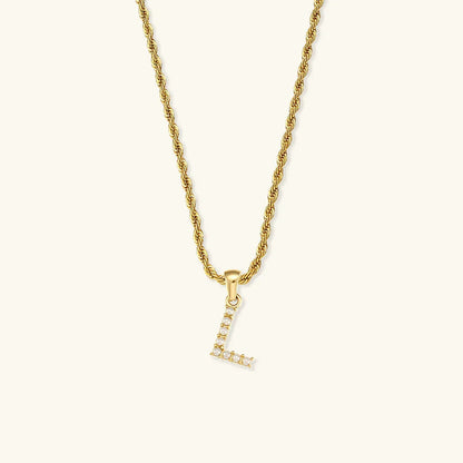 [Royal Vicky]Elodie Initial Letter Pearl Necklace
