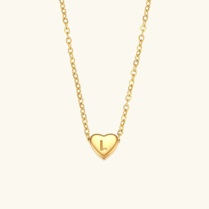 [Royal Vicky]Heart Initial Gold Necklace