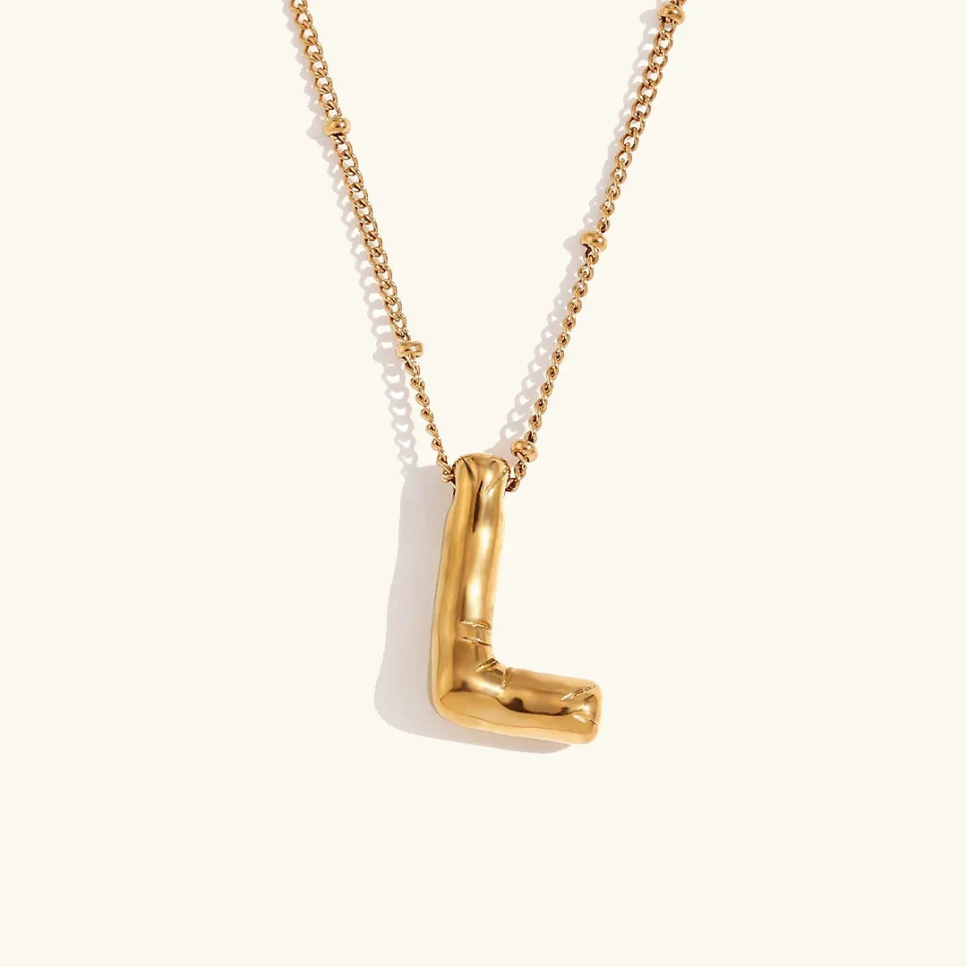 [Royal Vicky]Balloon Gold Initial Necklace