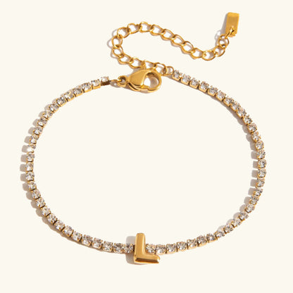 [Royal Vicky]Avaria Bubble Letter Tennis Bracelet