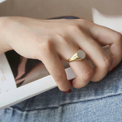 [Royal Vicky]Mother Of Pearl Gold Ring
