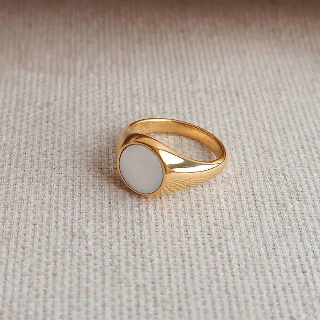 [Royal&Vicky]Mother Of Pearl Gold Ring