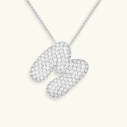 [Royal Vicky]Bubble Initial Diamond Necklace