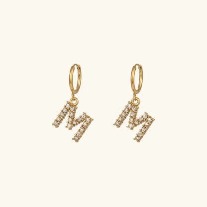 [Royal Vicky]Wilhemina Initial Letter Earrings