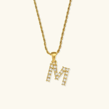 [Royal Vicky]Maeve Letter Initial Diamond Necklace