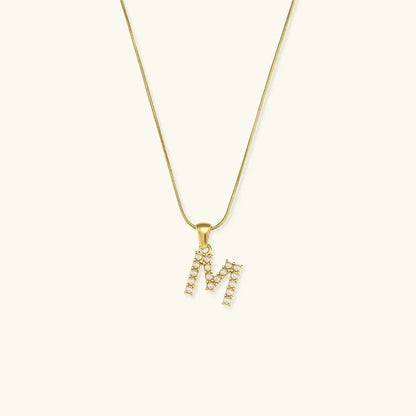 [Royal Vicky]Augustine Initial Letter Pearl Necklace