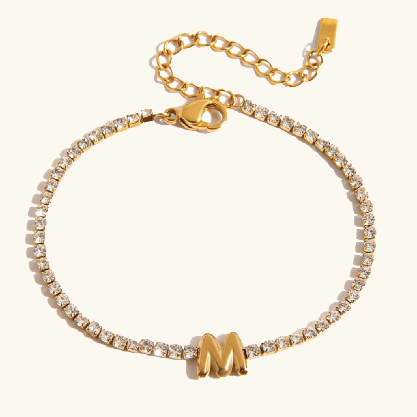[Royal Vicky]Avaria Bubble Letter Tennis Bracelet