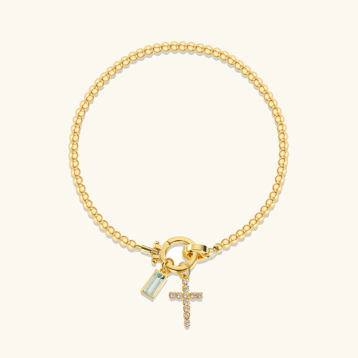 [Royal&Vicky]Amalia Birthstone Cross Bracelet
