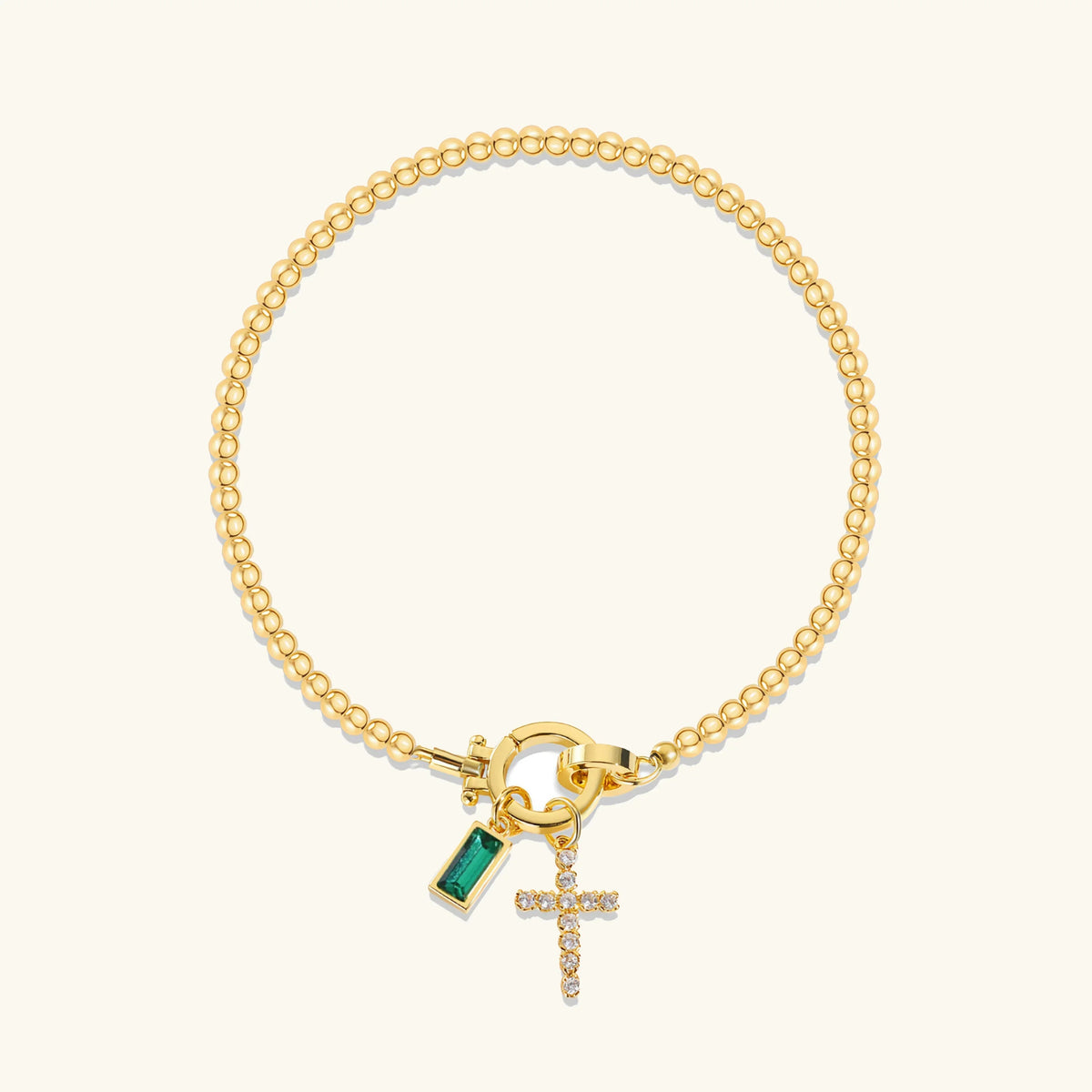 [Royal&Vicky]Amalia Birthstone Cross Bracelet