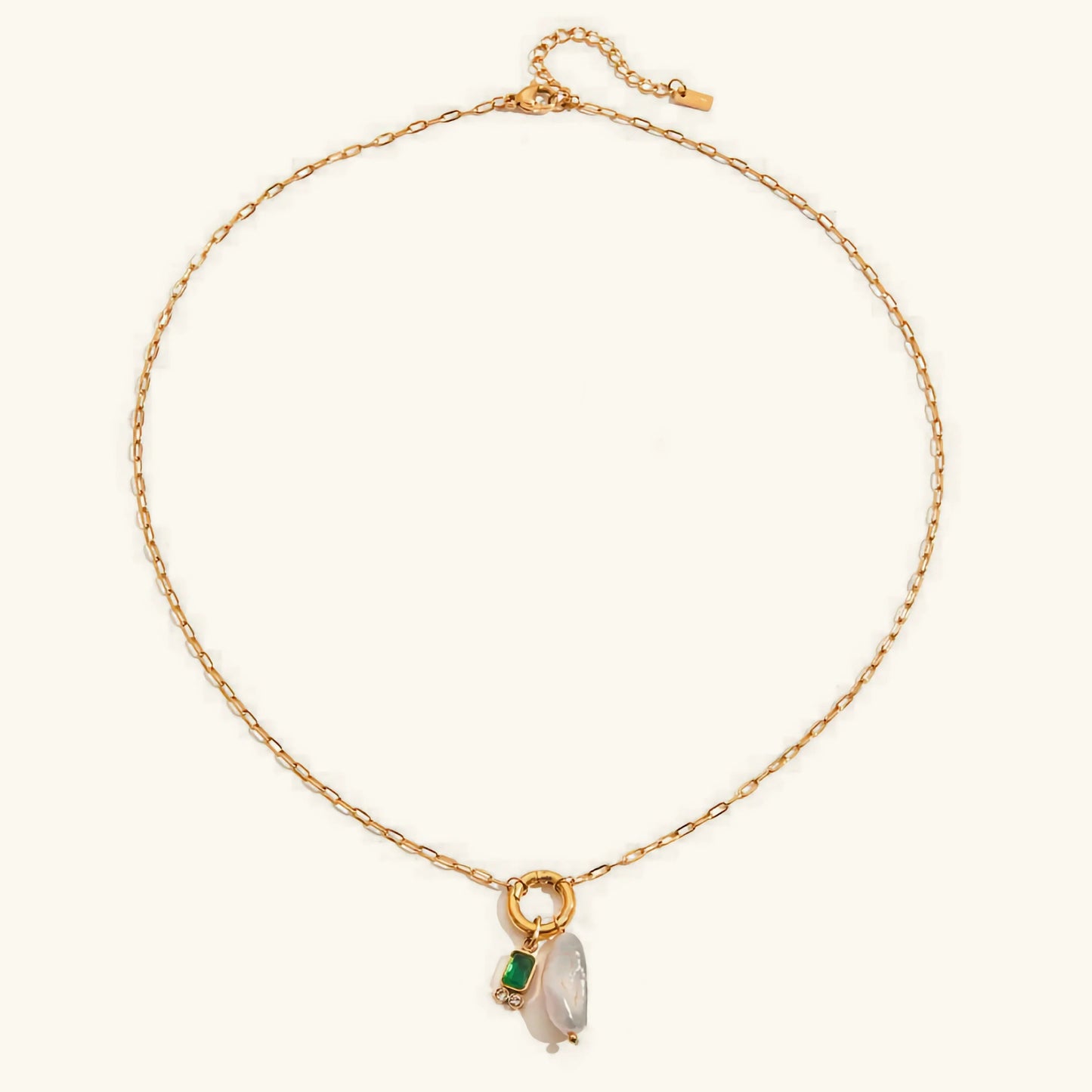 [Royal Vicky]Caitlin Birthstone Pearl Necklace