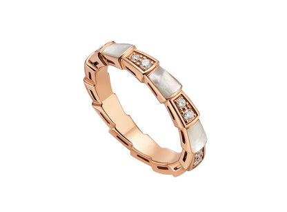 [Vicky]SERPENTI RING ROTGOLD DIAMANT MOP 3MM