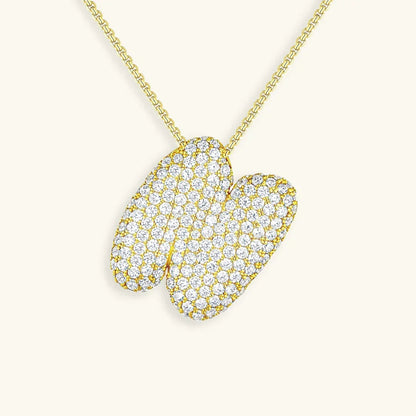[Royal Vicky]Bubble Initial Diamond Necklace