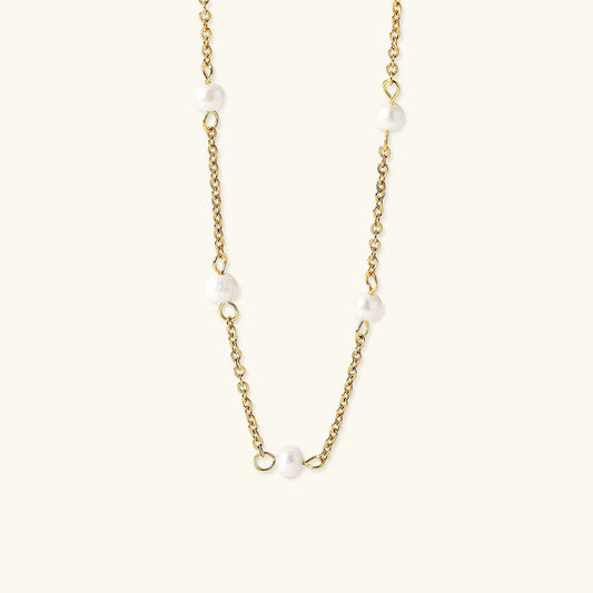 [Royal Vicky]Nora Gold Pearl Necklace