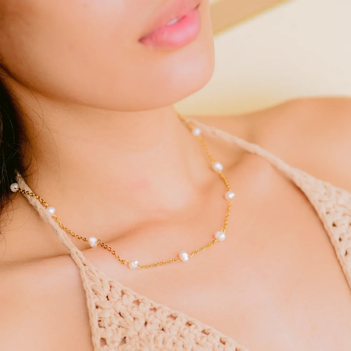 [Royal Vicky]Nora Gold Pearl Necklace