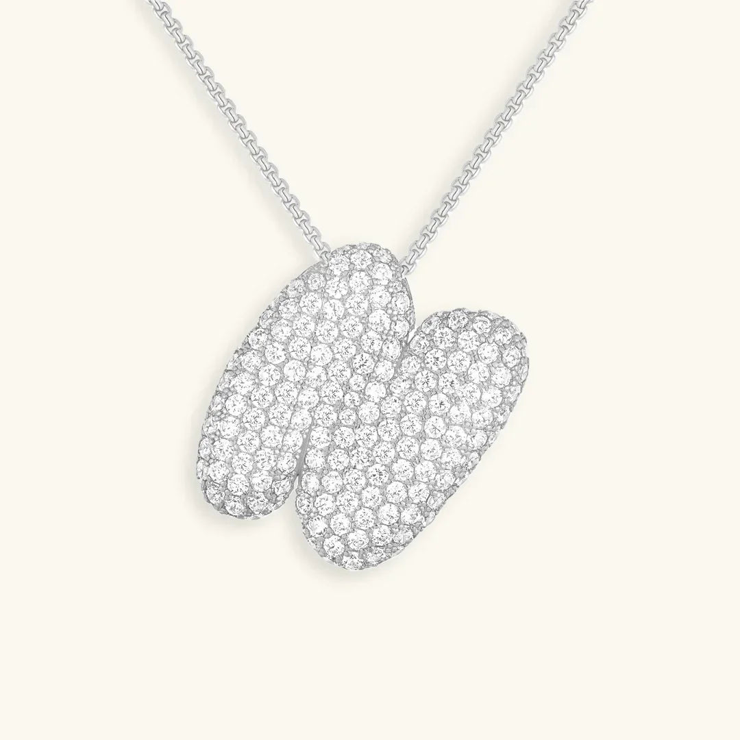 [Royal Vicky]Bubble Initial Diamond Necklace