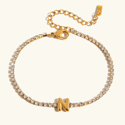 [Royal Vicky]Avaria Bubble Letter Tennis Bracelet