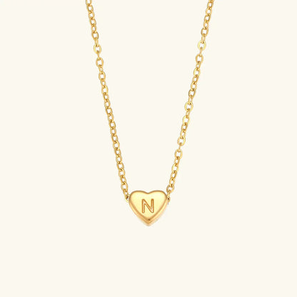 [Royal Vicky]Heart Initial Gold Necklace
