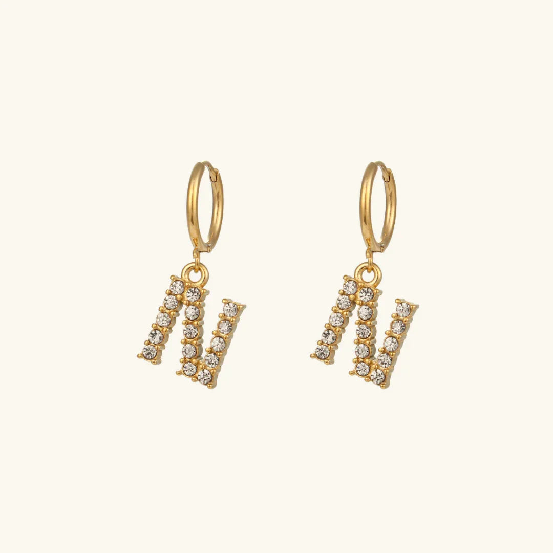 [Royal Vicky]Wilhemina Initial Letter Earrings