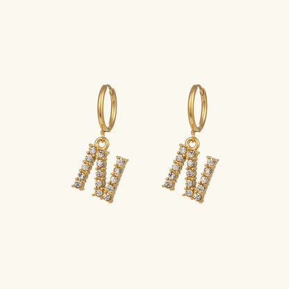 [Royal Vicky]Wilhemina Initial Letter Earrings