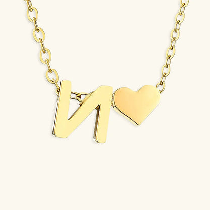 [Royal Vicky]Ria Initial Letter Gold Necklace